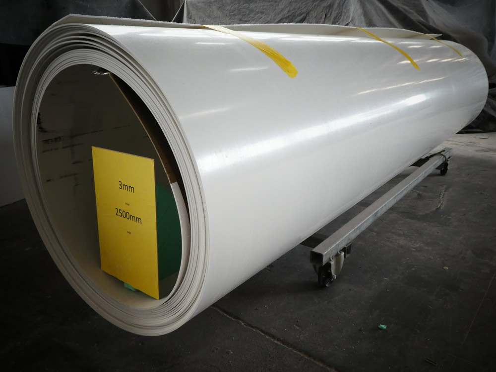 Fibreglass sheet off the roll