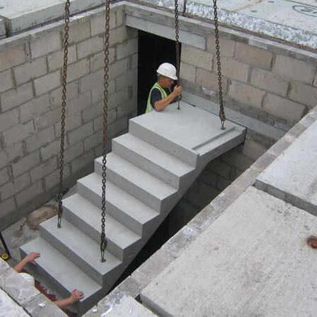 Architectural staircase built in composite materials by The Composite Group