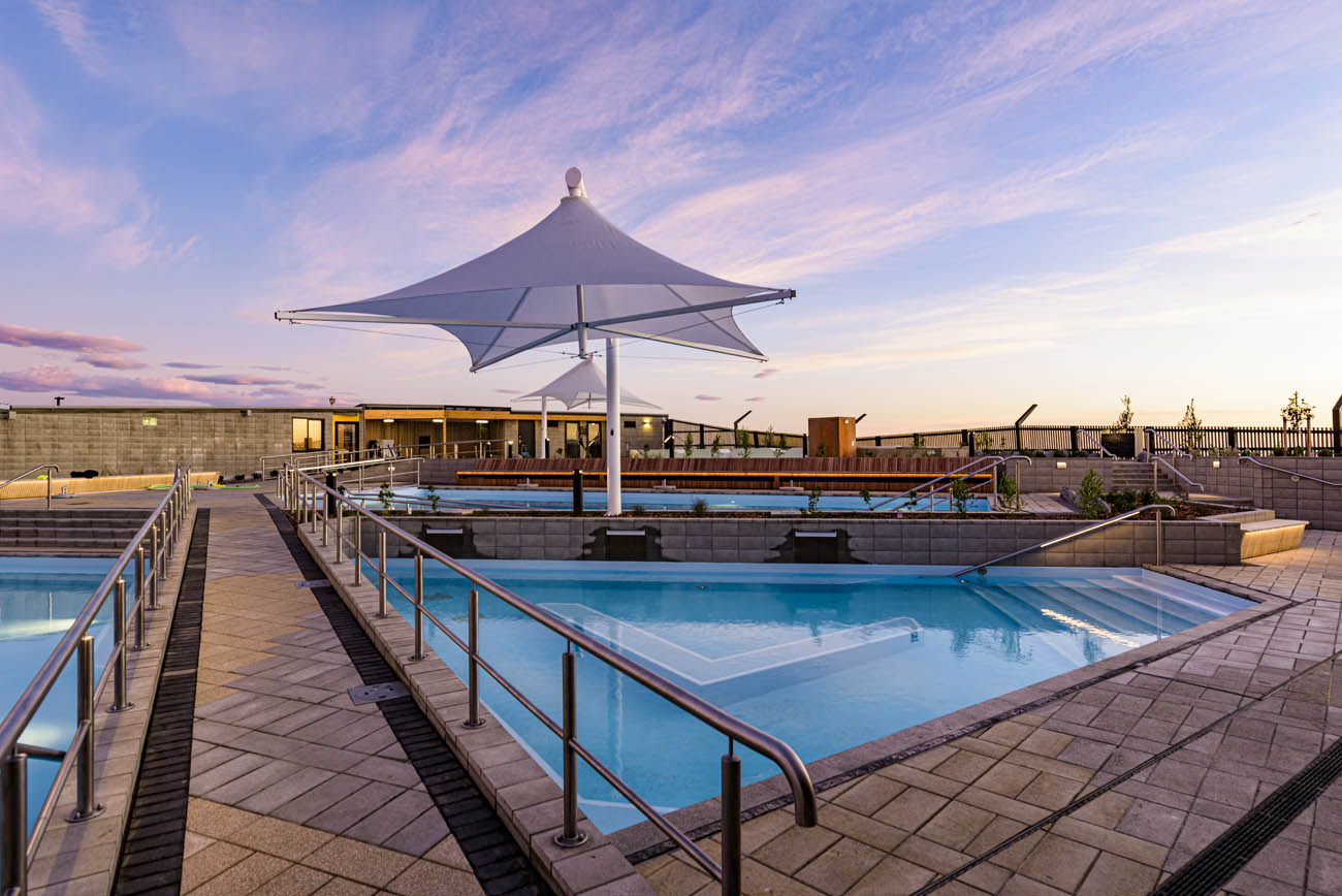 New Brighton Hot Pool at Dawn